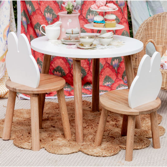 mesa de madera para niños